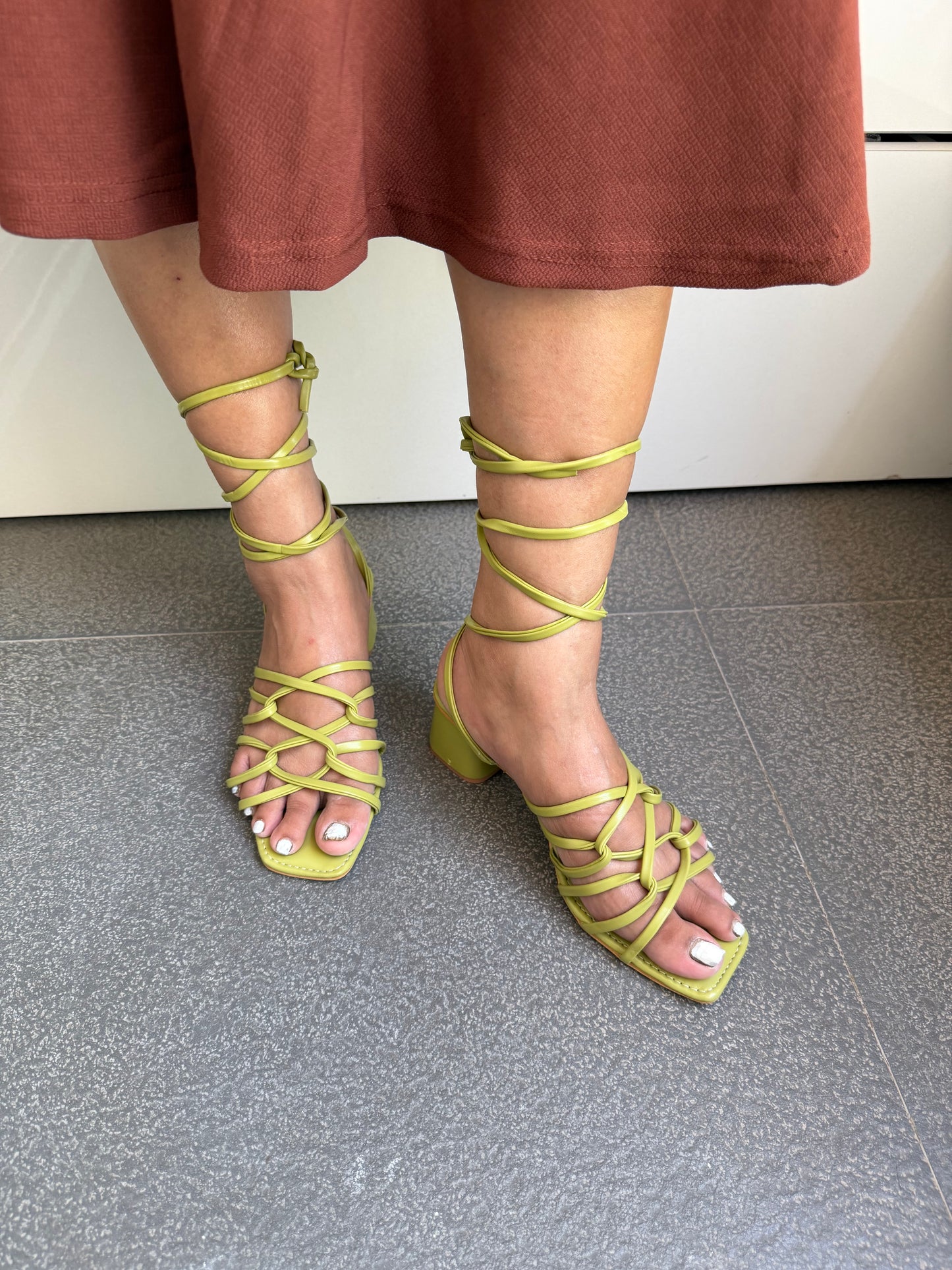 Green Twist-Ella Tie ups