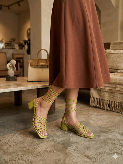 Green Twist-Ella Tie ups