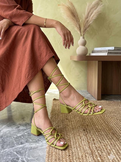 Green Twist-Ella Tie ups