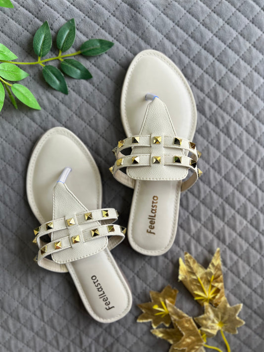 Ivory Toe Flats