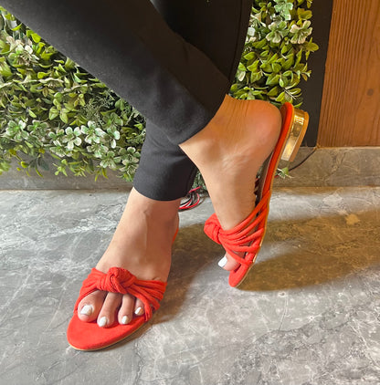 Orange Twirl Heels