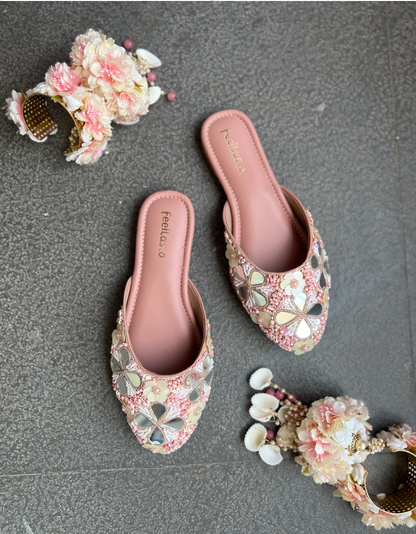 Pink Mirror Bunto Flats